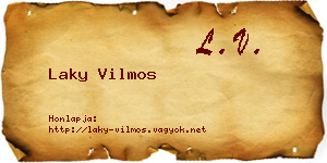 Laky Vilmos névjegykártya
